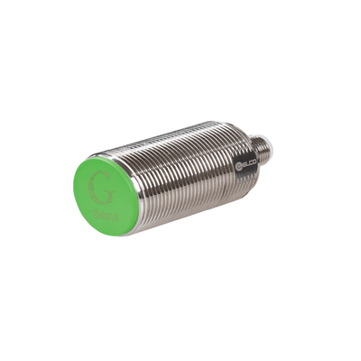 FI15-G30-CP6L-Q12 ELCO THREADED CYLINDRICAL INDUCTIVE SENSOR M30, SWITCHING DISTANCE 15 MM, FLUSH, IP68, -30 TO 85 DEG C, PNP NC, M12 CONNECTOR