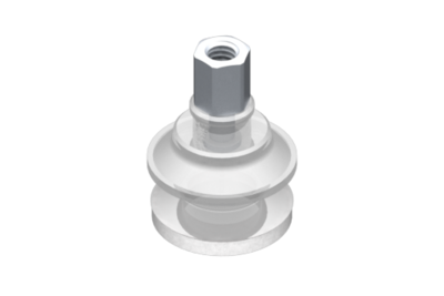 0321550 GIMATIC VACUUM CUP VG.B22 SUCTION CUP, FDA-COMPLIANT SILICONE, 50 SHORE, M5 FEMALE, 8 MM HEX WITH COMPLIANT SILICONE FOAM RING
