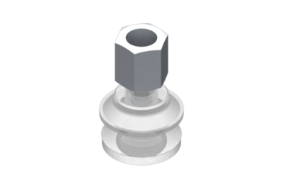 0321553 GIMATIC VACUUM CUP VG.B22 SUCTION CUP, FDA-COMPLIANT SILICONE, 50 SHORE, G1/8? FEMALE, 13 MM HEX WITH COMPLIANT SILICONE FOAM RING