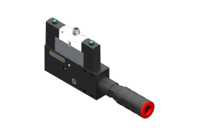 3030227 GIMATIC VACUUM EJ-BSVLG-LARGE-HF-2-ISO VACUUM PUMP WITH HOLDER AND INTEGRATED SILENCER, WITH 3/2 X2 NC SOLENOID VALVE FOR VACUUM AND BLOW-OFF, M12X1 5-PIN CONNECTION, G1/2" VACUUM PORT