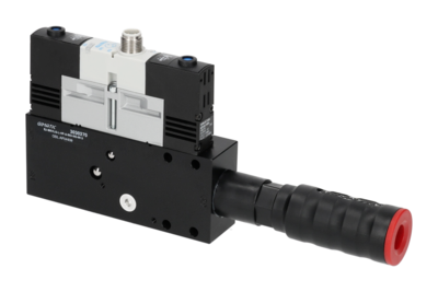 3030270 GIMATIC VACUUM EJ-BSVLG-LARGE-HF-2-ISO VACUUM PUMP WITH HOLDER AND INTEGRATED SILENCER, WITH 3/2 X2 NO SOLENOID VALVE FOR VACUUM AND BLOW-OFF, M12X1 5-PIN CONNECTION, G1/2" VACUUM PORT