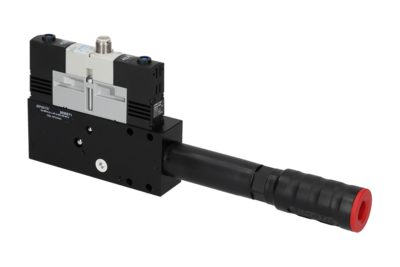 3030271 GIMATIC VACUUM EJ-BSVLG-LARGE-HF-3-ISO VACUUM PUMP WITH HOLDER AND INTEGRATED SILENCER, WITH 3/2 X2 NO SOLENOID VALVE FOR VACUUM AND BLOW-OFF, M12X1 5-PIN CONNECTION, G1/2" VACUUM PORT