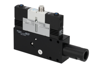3031227 GIMATIC VACUUM EJ-BSVLG-LARGE-HF-2-ISO VACUUM PUMP WITH HOLDER, 3/2 X2 NC SOLENOID VALVE FOR VACUUM AND BLOW-OFF, M12X1 5-PIN CONNECTION, IP54, G1/2" VACUUM PORT