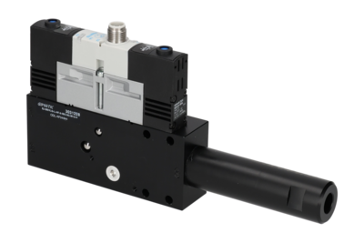 3031228 GIMATIC VACUUM EJ-BSVLG-LARGE-HF-3-ISO VACUUM PUMP WITH HOLDER, 3/2 X2 NC SOLENOID VALVE FOR VACUUM AND BLOW-OFF, M12X1 5-PIN CONNECTION, IP54, G1/2" VACUUM PORT