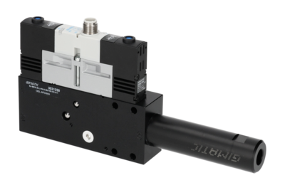 3031230 GIMATIC VACUUM EJ-BSVLG-LARGE-HV-3-ISO VACUUM PUMP WITH HOLDER, 3/2 X2 NC SOLENOID VALVE FOR VACUUM AND BLOW-OFF, M12X1 5-PIN CONNECTION, IP54, G1/2" VACUUM PORT