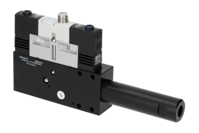 3031271 GIMATIC VACUUM EJ-BSVLG-LARGE-HF-3-ISO VACUUM PUMP WITH HOLDER, 3/2 X2 NO SOLENOID VALVE FOR VACUUM AND BLOW-OFF, M12X1 5-PIN CONNECTION, IP54, G1/2" VACUUM PORT