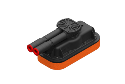370245008 GIMATIC VACUUM VACUUM GRIPPING SYSTEM FOR BAGS, 9.64" X 4.92" X 3.54", WITH INTEGRATED 3-STAGE VACUUM GENERATOR, NATURAL FOAM RUBBER, THICKNESS 1.2"