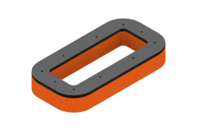 370300012 GIMATIC VACUUM SPARE NATURAL RUBBER FOAM, 9.64" X 4.92", THICKNESS 1.2", ATTACHMENT PLATE INCLUDED