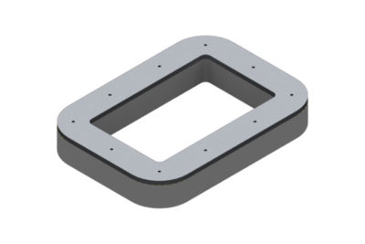 371300011 GIMATIC VACUUM SPARE EPDM FOAM, 9.84" X 7.09", THICKNESS 1.2", ATTACHMENT PLATE INCLUDED