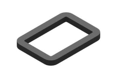 372300001 GIMATIC VACUUM SPARE EPDM FOAM, 350X250 MM, 30 MM THICK