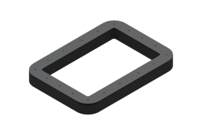 372300011 GIMATIC VACUUM SPARE EPDM FOAM, 13.78" X 9.84", THICKNESS 1.2", ATTACHMENT PLATE INCLUDED