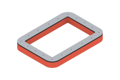 372300012 GIMATIC VACUUM SPARE NATURAL RUBBER FOAM, 13.78" X 9.84", THICKNESS 1.2", ATTACHMENT PLATE INCLUDED