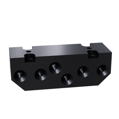 7703409 GIMATIC TOOL CHANGER PNEUMATIC MODULE J INTERFACE, G1/8'' X 6 CHANNEL PASS-THROUGH AIR PORTS ON TOP DIRECTION, TOOL SIDE