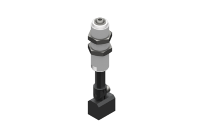 9900014 GIMATIC VACUUM NON-ROTATIVE SUSPENSION WITH ANGULAR COUPLING AND M20X1.5 THREADED BODY, STROKE 25 MM, G1/4, WITH 2 NUTS