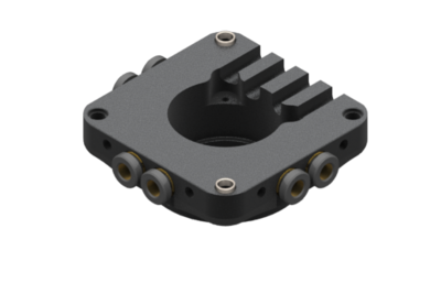 EQC20-B GIMATIC TOOL CHANGER FLANGE FOR QUICK CHANGER WITH 6 INTEGRATED PNEUMATIC CONNECTIONS FOR 6 MM DIAMETER PIPE AND CENTERING SLEEVES