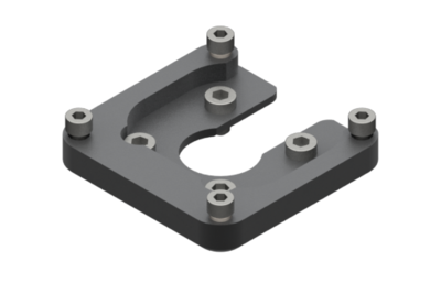 EQC20-K50 GIMATIC TOOL CHANGER FIXING FLANGE EQC20-A FOR ROBOTS WITH ISO 9409-1-50-4-M6 INTERFACE. SCREWS, SLEEVES AND CENTERING PINS INCLUDED.