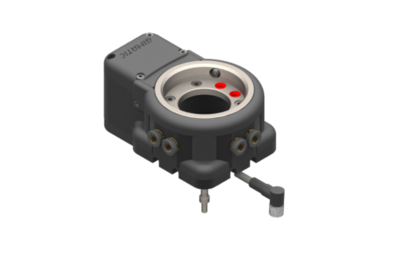EQC20U-A GIMATIC TOOL CHANGER ELECTRIC QUICK CHANGER, 24VDC, ROBOT SIDE, 20KG PAYLOAD, IP54, M8 ANGULAR FEMALE CONNECTOR, 8-PIN, NPN CONTROL, 2 PNP DIGITAL OUTPUTS, 6 PNEUMATIC CONNECTIONS FOR 6 MM PIPE. CENTRING PINS INCLUDED