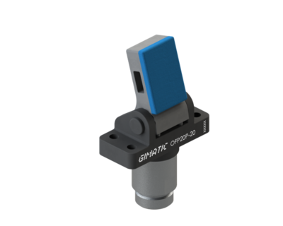 OFP20P-20 GIMATIC GRIPPER ONE-FINGER PNEUMATIC GRIPPER FOR CLAMPING, DIAMETER 20 MM, 2/8 BAR, M5, HNBR PAD