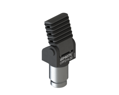 OFP21N-20 GIMATIC GRIPPER ONE-FINGER PNEUMATIC GRIPPER FOR CLAMPING, DIAMETER 20 MM, 2/8 BAR, M5, NBR PAD