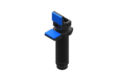 OFR20-95G GIMATIC GRIPPER ONE-FINGER ANGULAR PNEUMATIC GRIPPER FOR CLAMPING, DIAMETER 20 MM, 2..5/8 BAR, M5, STOPPER WITH HNBR PAD