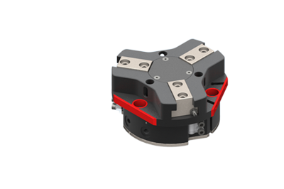 TH5408 GIMATIC GRIPPER PARALLEL SELF-CENTRING PNEUMATIC GRIPPER, 3 JAWS, 1.5/8 BAR, M2.5/M5