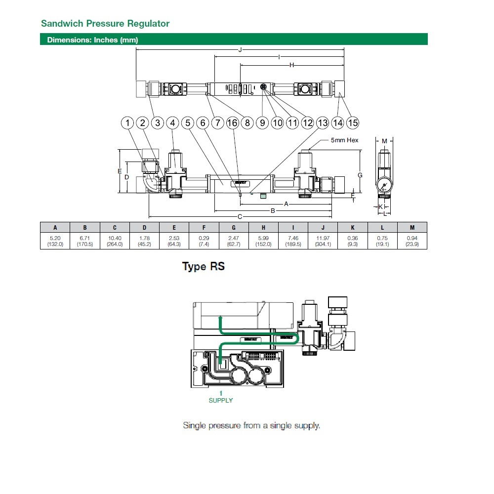 051RS100JP00000 NUMATICS/AVENTICS SANDWICH REGULATOR 2005 SERIES SGL PR 10-130PSI