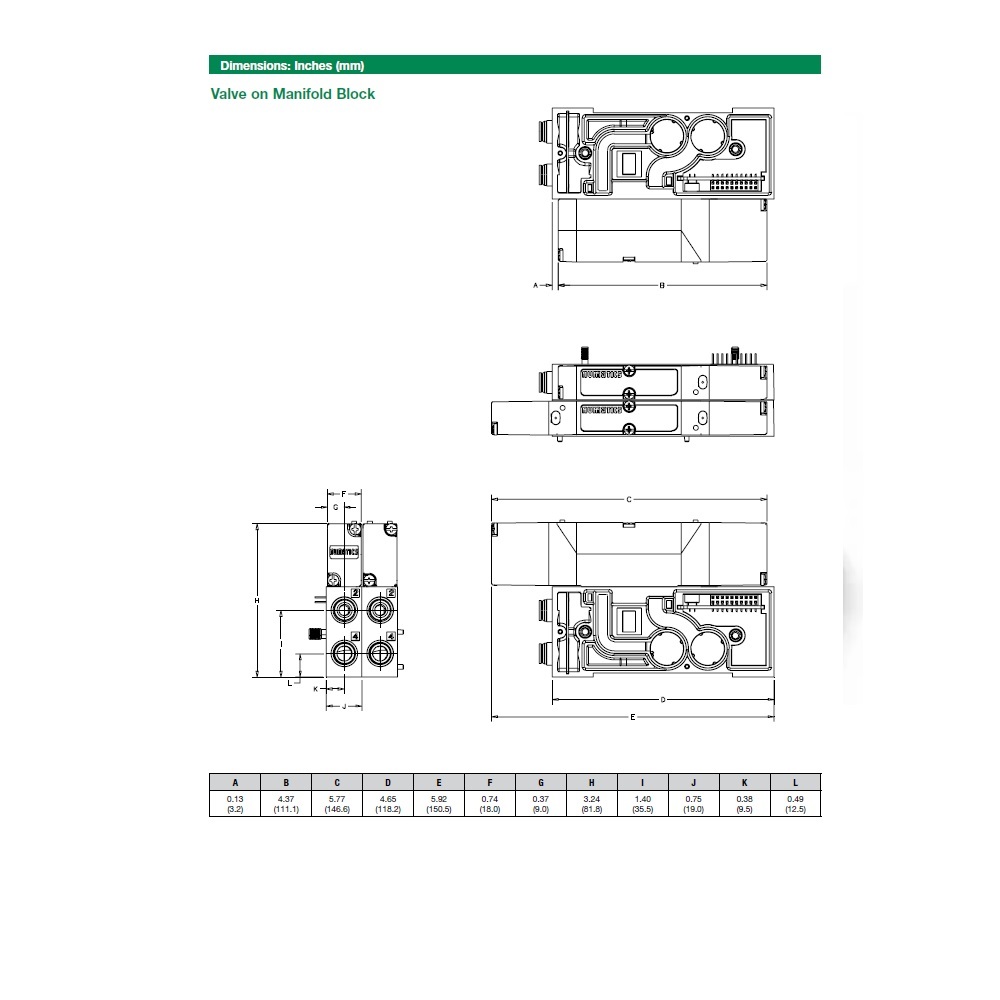 052BA4Z6ML00061 NUMATICS/AVENTICS SOL-PILOT VALVE/MANIFOLD 2005 SERIES 4/2 SPR RTN 24VDC 1/4" TUBE, SC, DZB