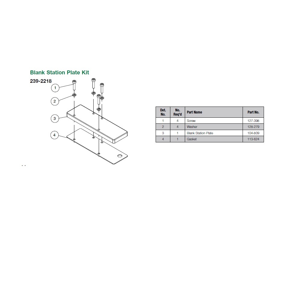 239-2218 NUMATICS/AVENTICS BLANK PLATE 2035 SERIES