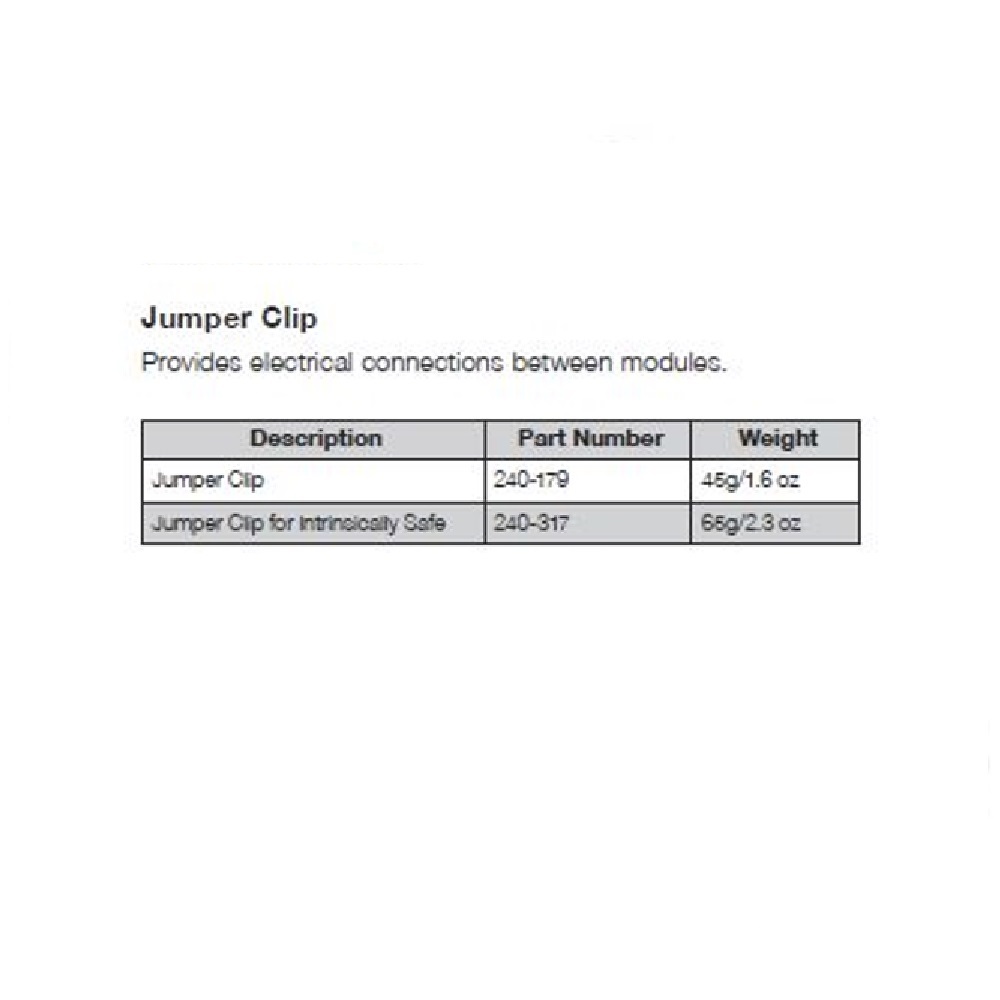 240-179 NUMATICS/AVENTICS MANIFOLD PART G3 JUMPER CLIP