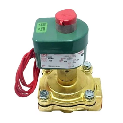 8210G003 12/DC ASCO BRASS PROCESS SOLENOID VALVE 8210 SERIES 2/2 NC SPR RTN 12VDC, 6.5CV, 3/4" NPT