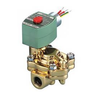 8221G001 110/50 ASCO BRASS PROCESS SOLENOID VALVE 8221 SERIES 2/2 NC SPR RTN 110VAC, 3CV, 3/8" NPT