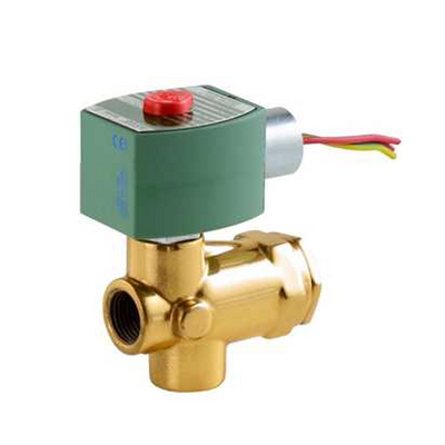 8223G003 120/60 ASCO BRASS PROCESS SOLENOID VALVE 8223 SERIES 2/2 NC SPR RTN 120VAC, 3.2CV, 1/2" NPT