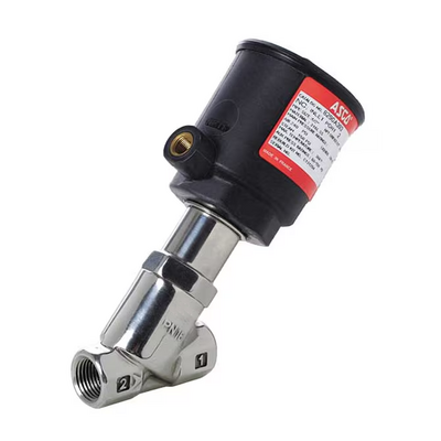 8290A395 ASCO STAINLESS STEEL ANGLE VALVE 8290 SERIES ANGLED PISTON VALVE, SS BODY, 1" NPT, 15CV