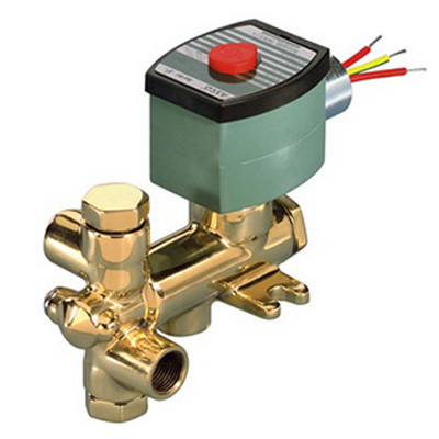 EF8300G081RF 120/60 ASCO GENERAL SERVICE PROCESS VALVE 8300 SERIES 3/2 NC, 120VAC, 0.39CV, 1/4" NPT, RESILIENT SEAT, EXPLOSION PROOF