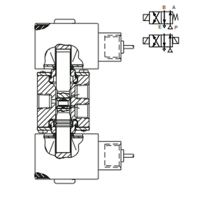 8340G001 120/60 ASCO AIR ONLY PROCESS VALVES 8340 SERIES 4/2 INLINE, 120VAC, 0.1 CV, 1/4" NPT