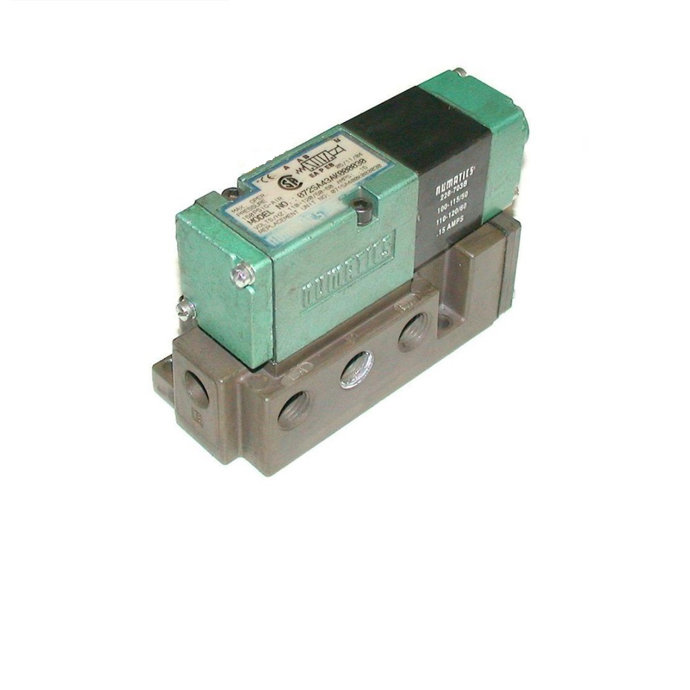 A24SA43AK000030 NUMATICS/AVENTICS SOLENOID VALVE/BASE 250 SERIES 4/2 SPR RTN 120VAC 1/2" NPT