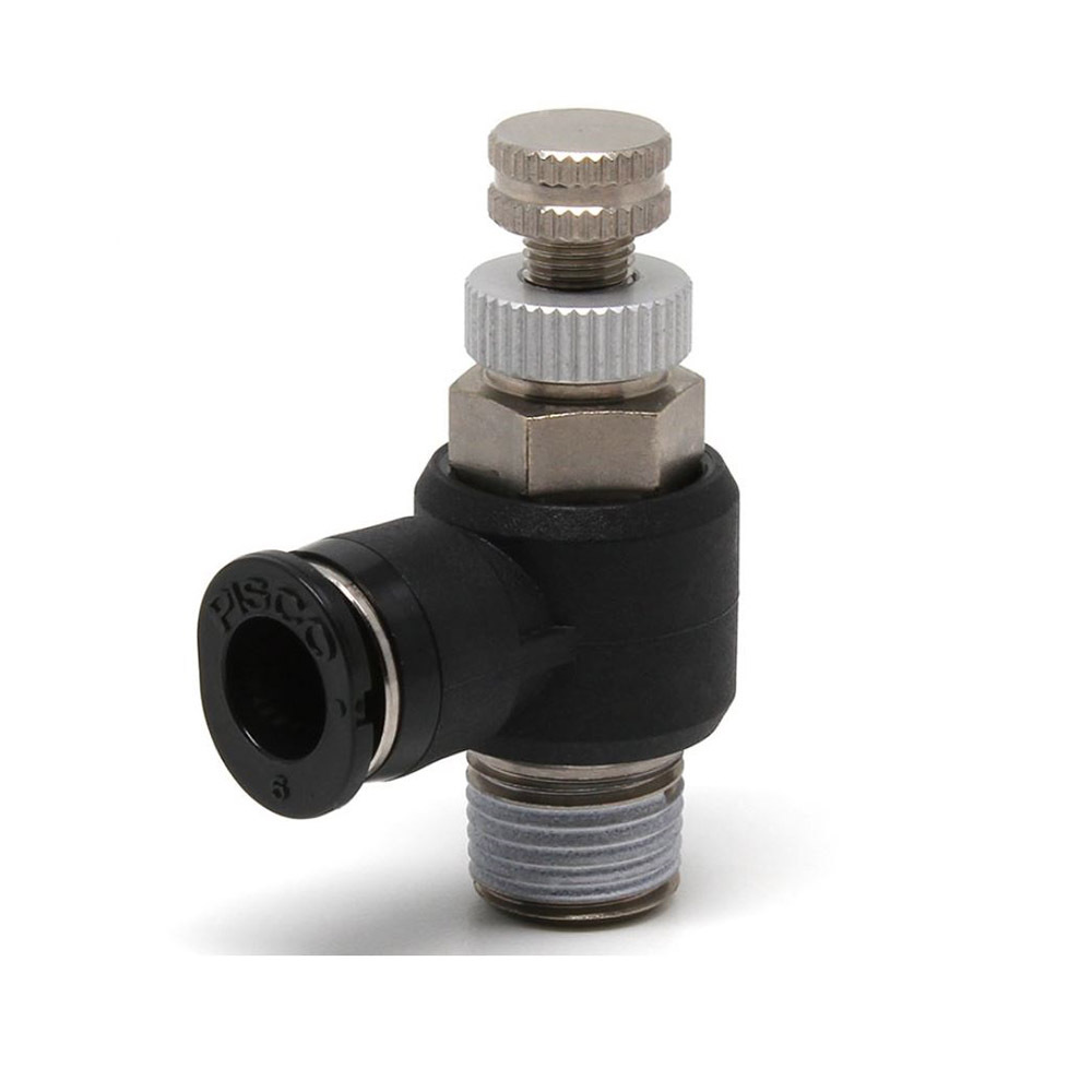 JNC1/4-N1U PISCO NEEDLE VALVE 1/4" TUBE X 1/8" NPT MALE ELBOW