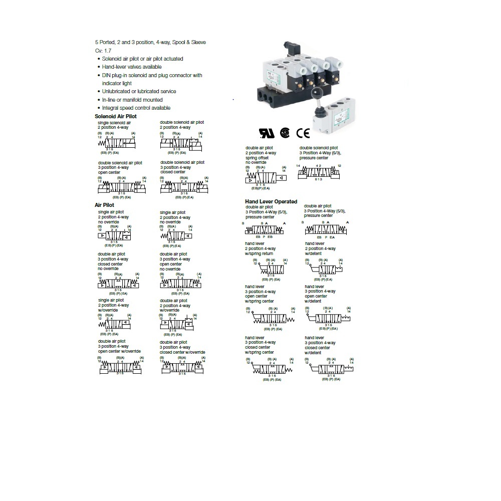 L23LD552O000000 NUMATICS/AVENTICS MECHANICAL VALVE L2 SERIES 4/3 OPEN CTR 3/8" NPT (HAND LEVER)