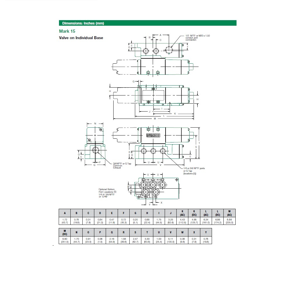 153SS43CK015W30 NUMATICS/AVENTICS SOLENOID VALVE/BASE MK15 SERIES 4/2 DETENT 120VAC 3/8" NPT, 5 PIN MINI CONN, SC