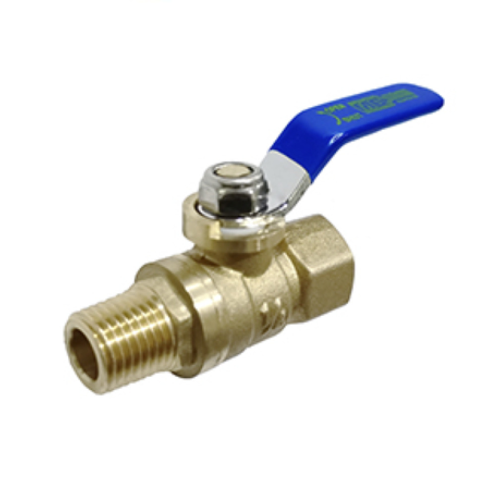 MMBV-25 MIDWEST BRASS MINI BALL VALVE 1/4" NPT MALE/FEMALE, LEVER HANDLE, 600PSI