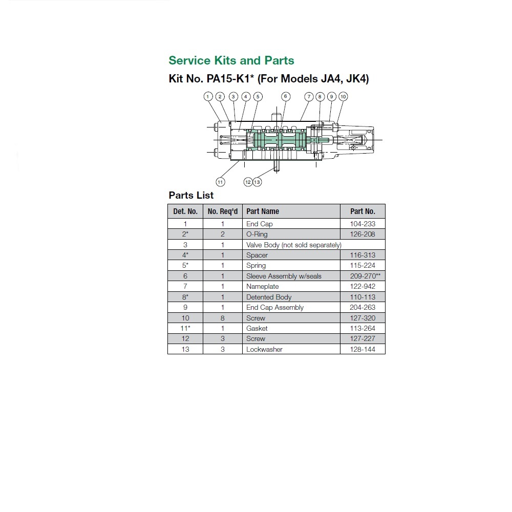 204-263 NUMATICS/AVENTICS VALVE PART PA15 SERIES 2 POS END CAP ASSY