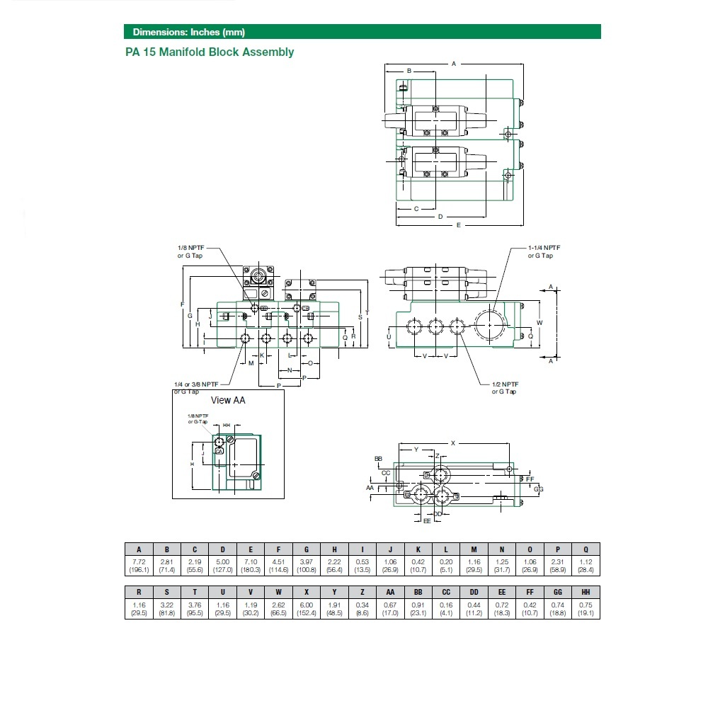 153JJ415O000000 NUMATICS/AVENTICS AIR-PILOT VALVE/MANIFOLD MK15 SERIES 4/2 DETENT, HW, 3/8" NPT