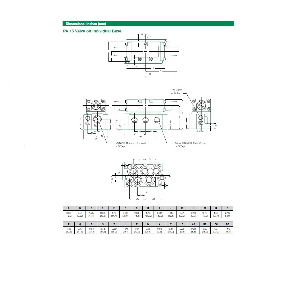 153JJ541O000000 NUMATICS/AVENTICS AIR-PILOT VALVE/BASE MK15 SERIES 4/3 OPEN CTR 3/8" NPT