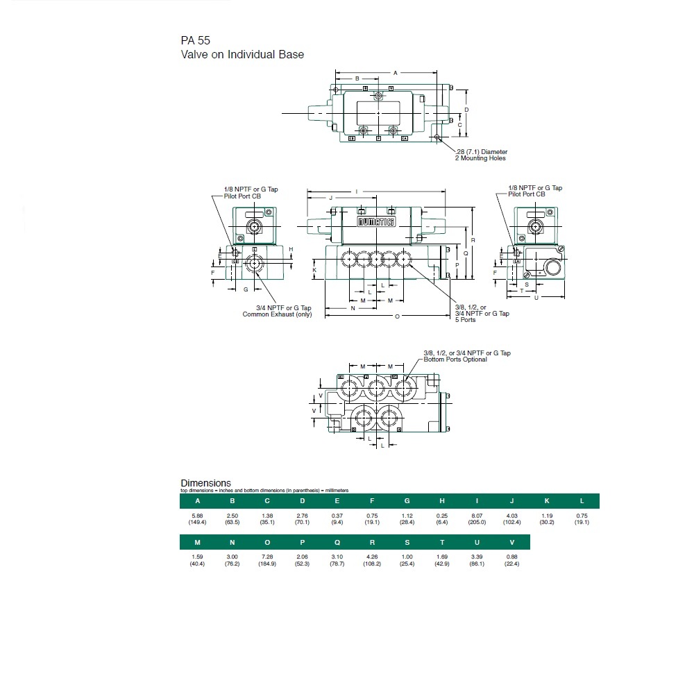 555JJ431O000000 NUMATICS/AVENTICS AIR-PILOT VALVE/BASE MK55 SERIES 4/2 DETENT 3/4" NPT