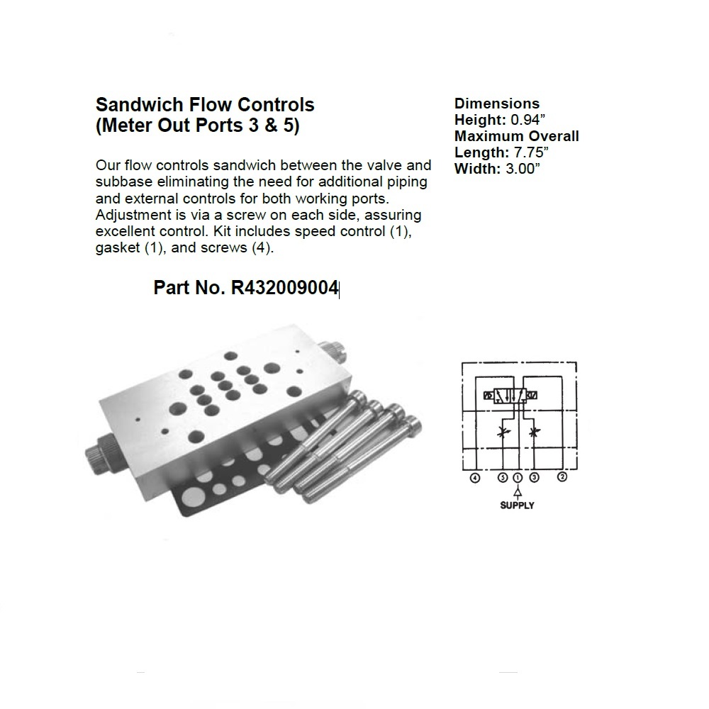 R432009004 NUMATICS/AVENTICS SANDWICH SPEED CONTROL ISO4 5599/1