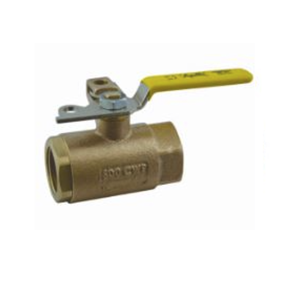 75-108-01 APOLLO BRONZE BALL VALVE 2" NPT FEMALE, PAD LOCK LEVER HANDLE, 600PSI
