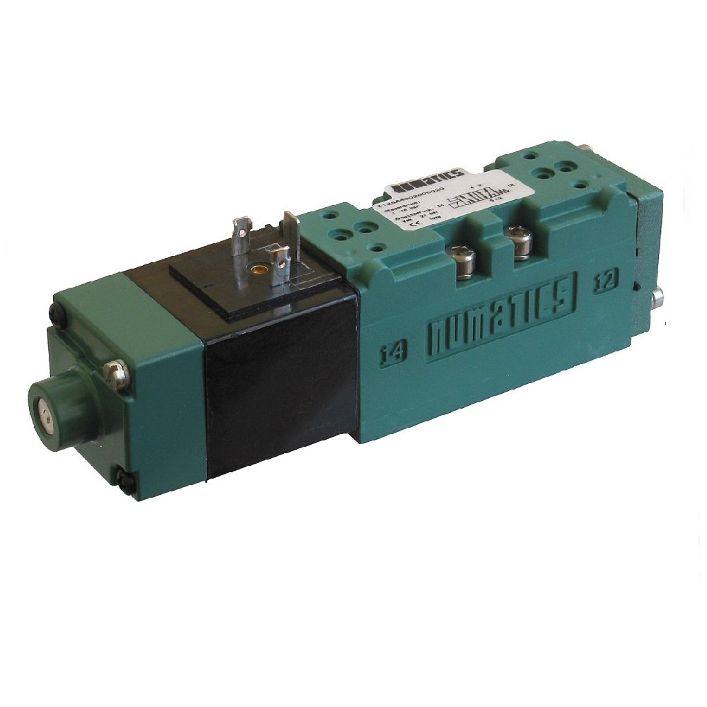 I22BA4002P00030 NUMATICS/AVENTICS SOL-PILOT VALVE ISO2 5599/1 SERIES 4/2 SPR RTN 120VAC, DIN PLUG
