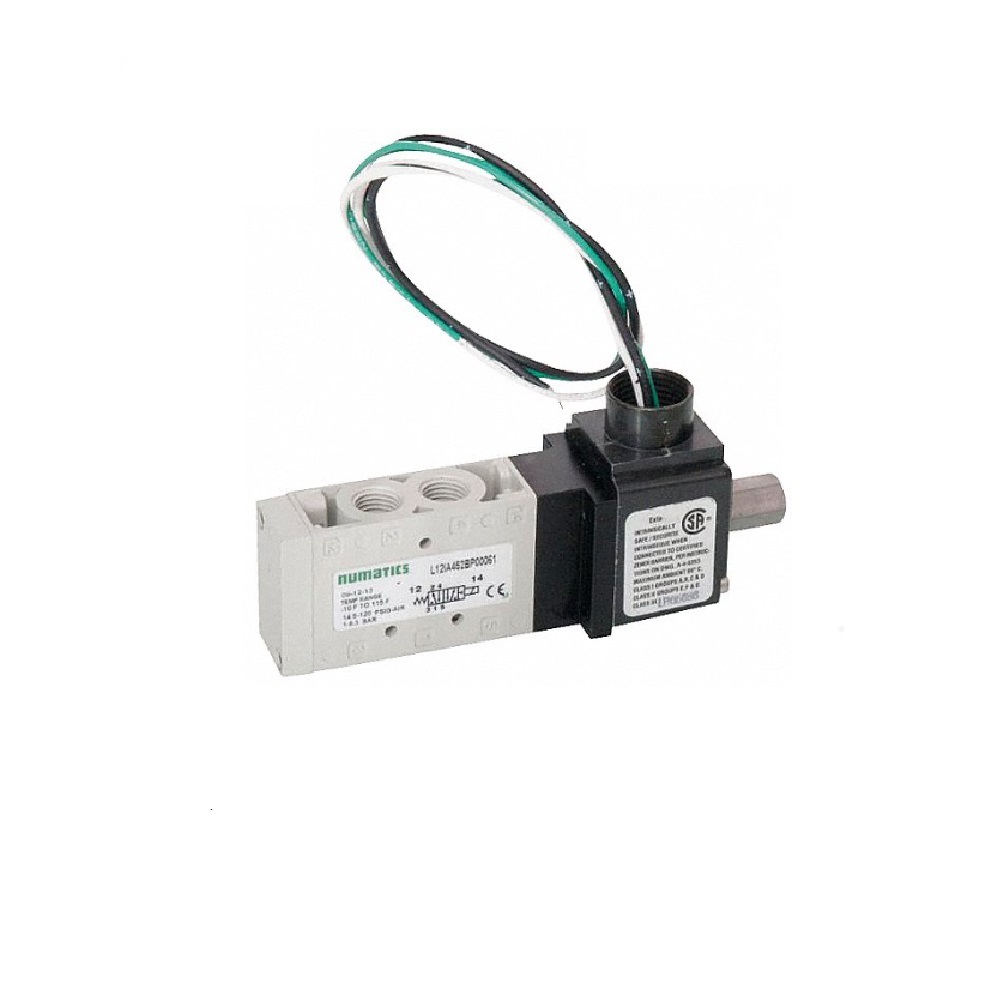L11IA452BP00061 NUMATICS/AVENTICS SOL-PILOT INSTRINSICLY SAFE VALVE L1 SERIES 4/2 SPR RTN 24VDC, HW, 1/8" NPT