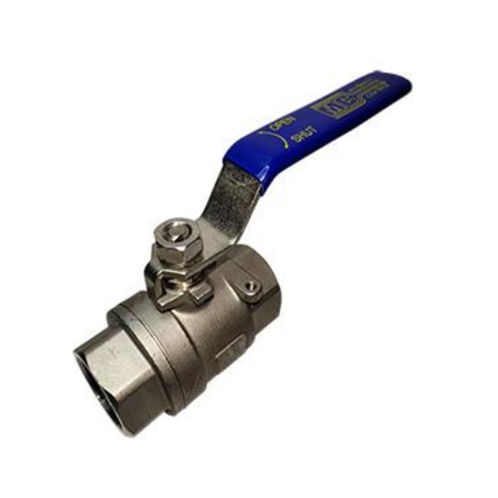 SSR-50 MIDWEST STAINLESS STEEL BALL VALVE 1/2" NPT FEMALE, LEVER HANDLE, 1000PSI
