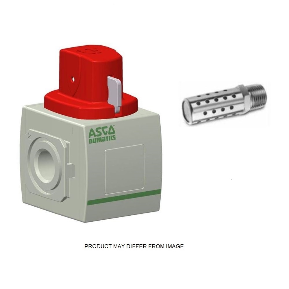 NUMATICS/AVENTICS SHUT-OFF VALVE 652 SERIES 3/2 1/4" NPT, 1/4" NPT EXHAUST, MUFFLER